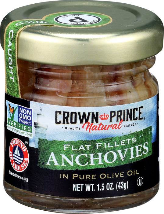 Anchovies Flat Fillets, Wild, 1.5 oz