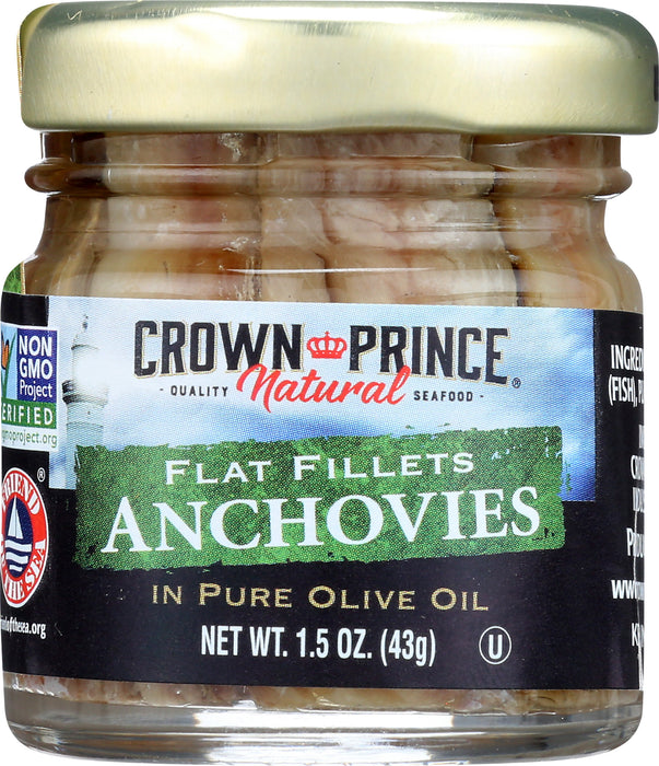 Anchovies Flat Fillets, Wild, 1.5 oz