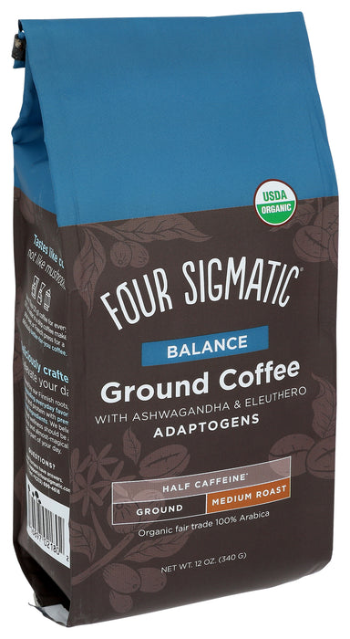 Mushroom Coffee Ground with Ashwagandha, Org, 12 oz