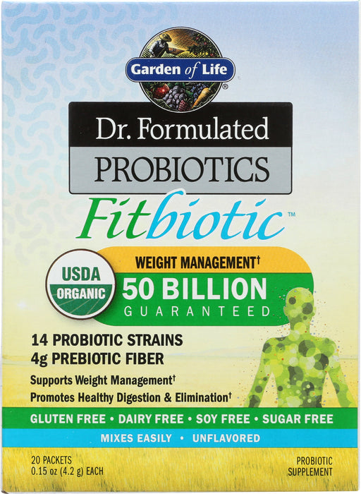 Dr. Formulated Probiotics, Fitbio powder stick, 20 ct