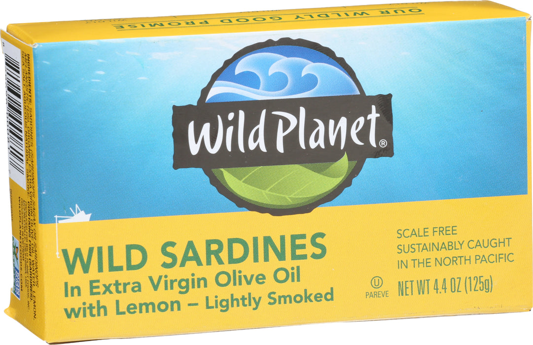 Wild Sardines in EVOO With Lemon, 4.4 oz