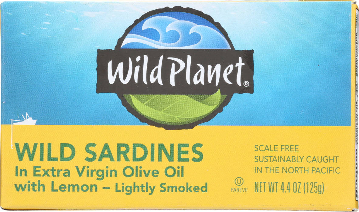 Wild Sardines in EVOO With Lemon, 4.4 oz