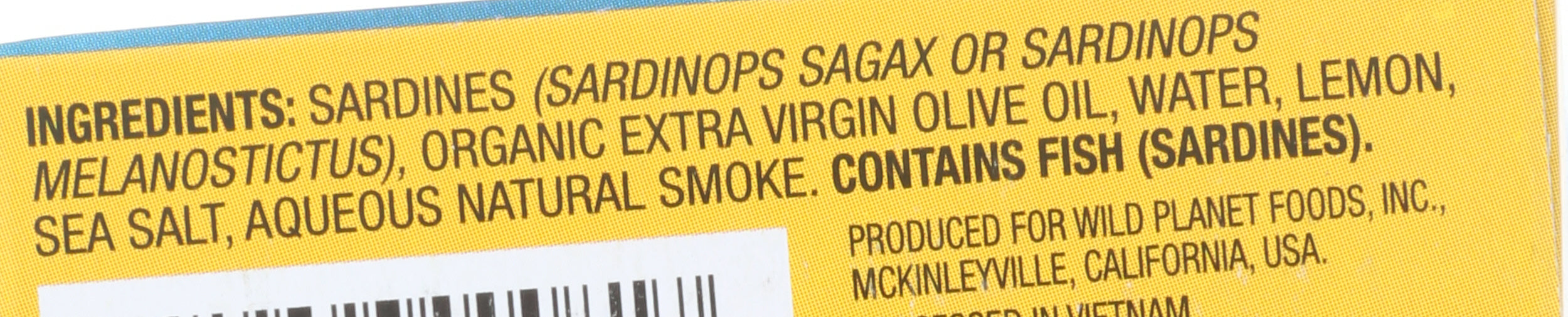 Wild Sardines in EVOO With Lemon, 4.4 oz