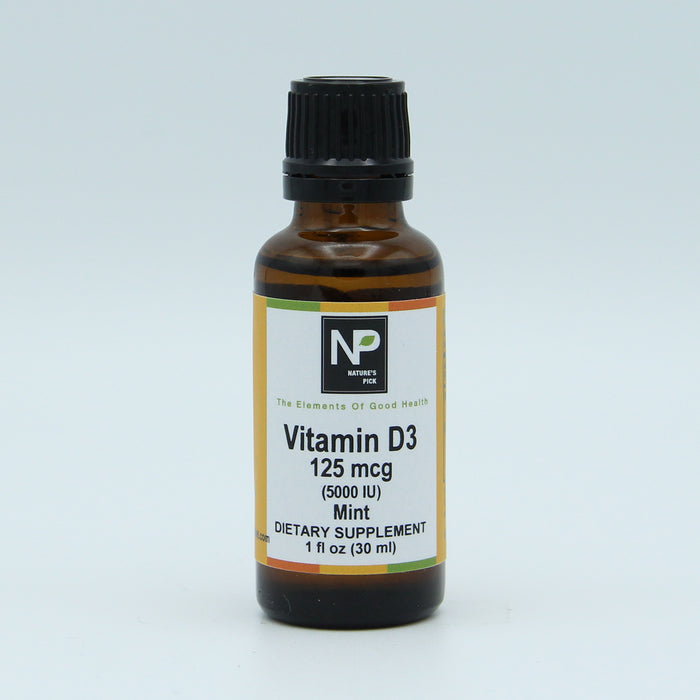 Vitamin D3 125 mcg (5000 IU), Mint, 1 fl oz