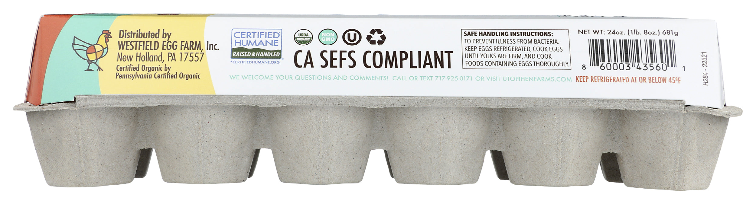 Large Brown Eggs Pasture Raised, Org, 1 doz