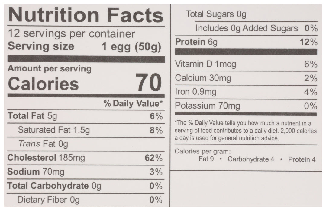 Large Brown Eggs Pasture Raised, Org, 1 doz