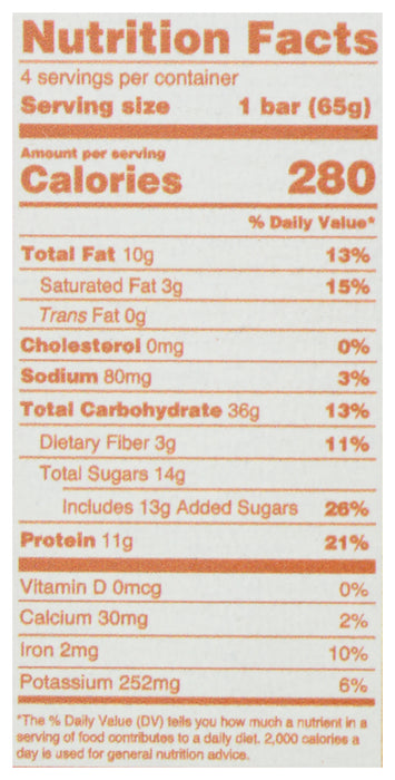 Double Chocolate Peanut Butter Chip Bar, GF, 4/2.3 oz