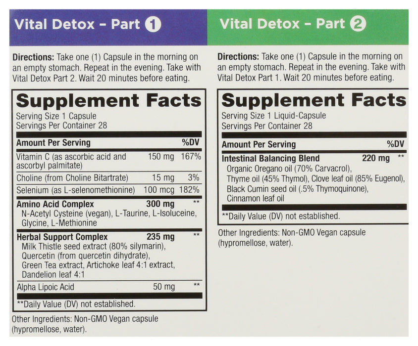 Vital Detox, 2 Part/28 vcap