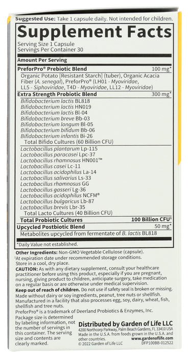 Dr. Formulated Probiotics 100B SS, 30 vcap