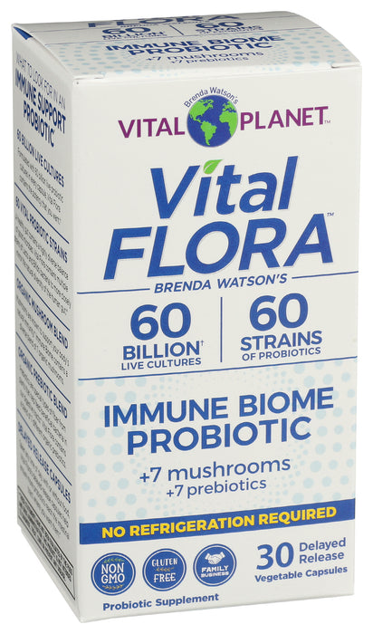 Vital Flora Immune Biome Probiotic 60B SS, 30 vcap