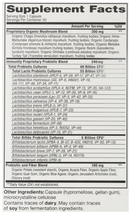 Vital Flora Immune Biome Probiotic 60B SS, 30 vcap