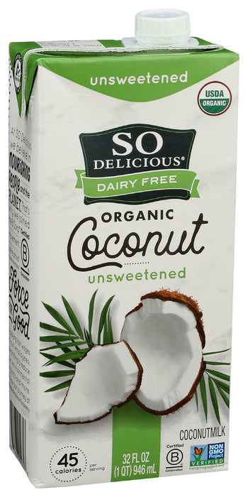 Coconut Milk Unsweetened, Org, 32 floz