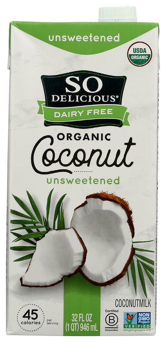 Coconut Milk Unsweetened, Org, 32 floz