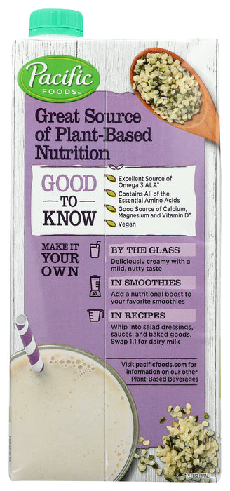 Hemp Milk, Original Unsweetened, 32 fl oz