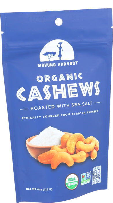 Roasted Cashews, Sea Salt Org, 4 oz