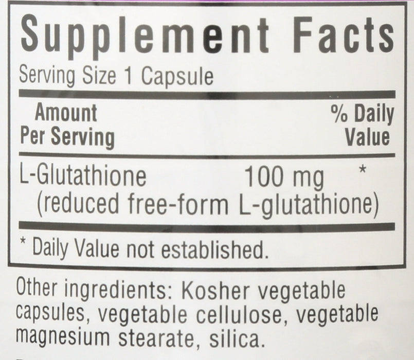 L-Glutathione 100 mg, 30 vcap