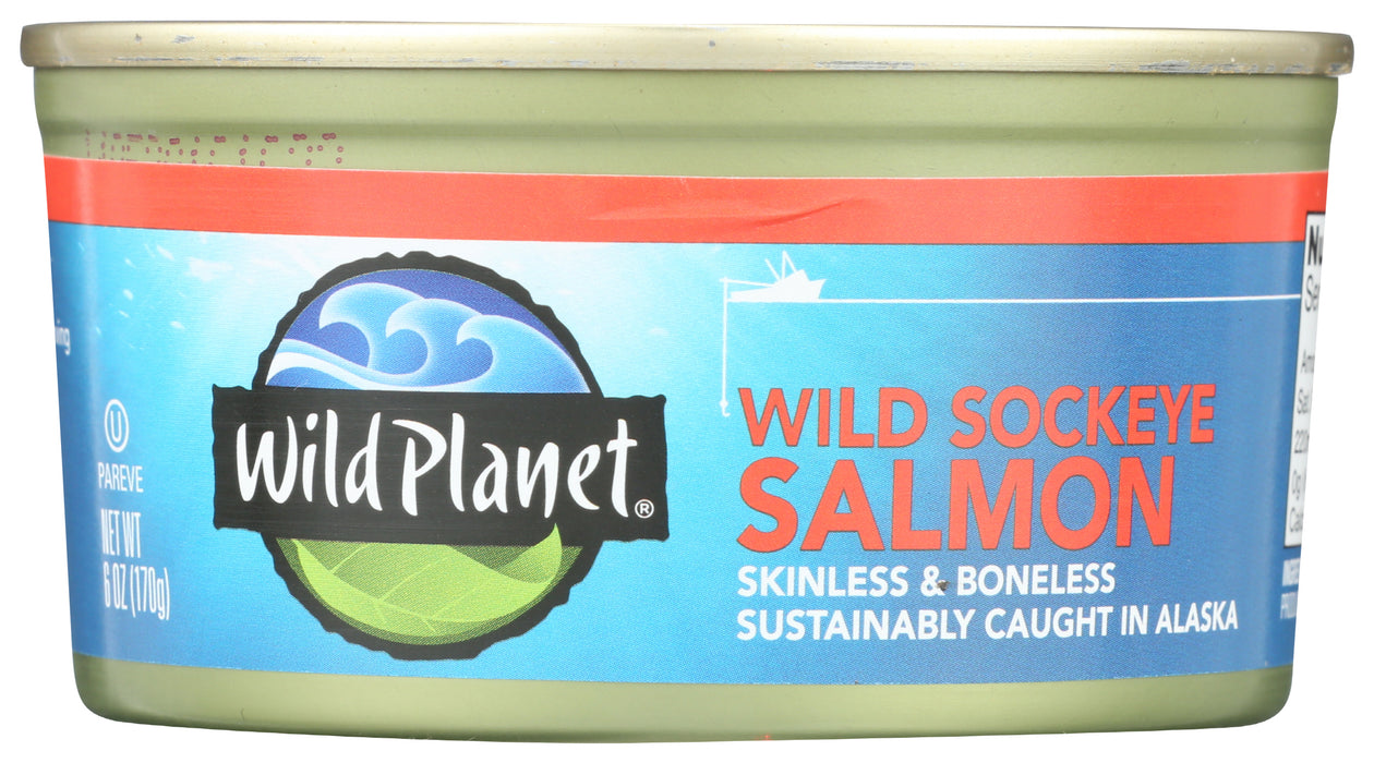 Wild Sockeye Salmon, Skinless & Boneless, 6 oz