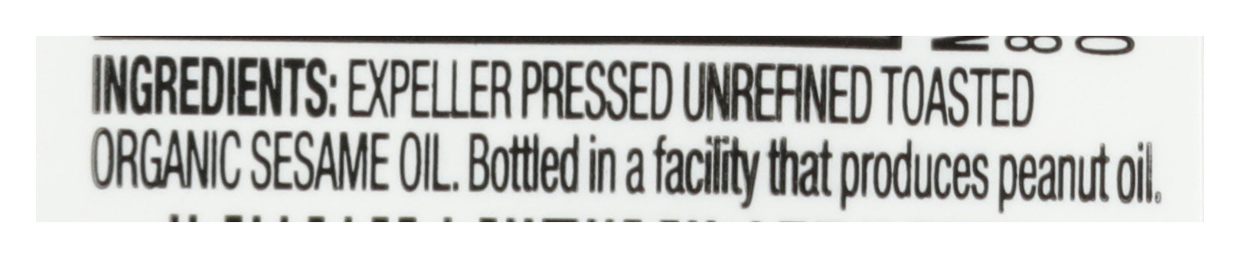 Toasted Sesame Oil Unrefined, Org, 8 fl oz