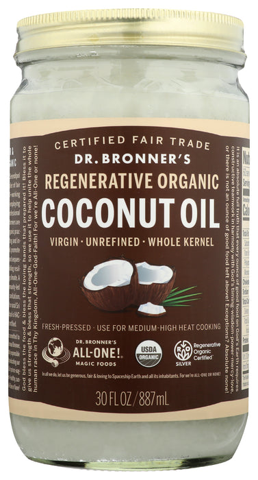 Whole Kernel Coconut Oil, Unrefined Org, 30 floz