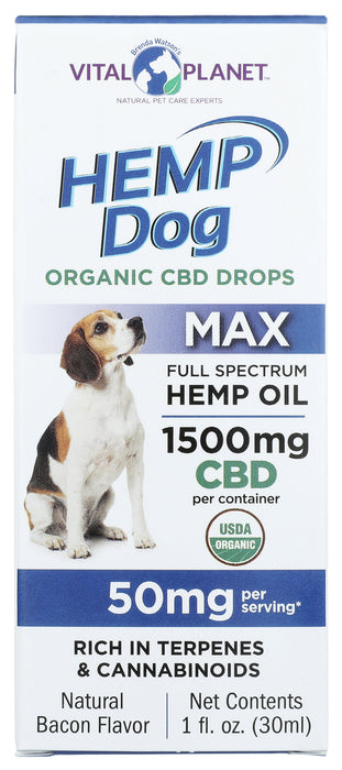 Hemp Dog 1500mg CBD, Org, 1 floz