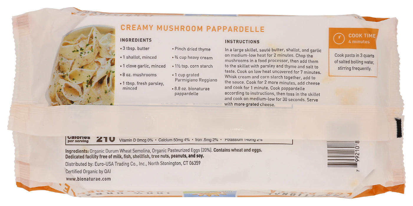 Papperdalle Tradional Egg Pasta, Org, 8.8 oz