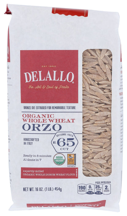 Orzo Whole Wheat Pasta, Org, 16 oz