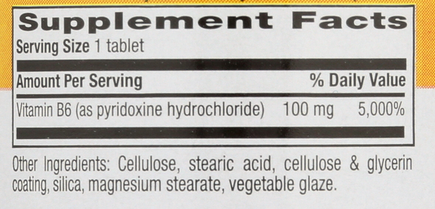 Vitamin B6 100mg, 100 tab