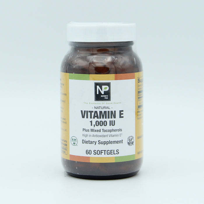 Vitamin E 1000 IU Plus MT, 60 sgel