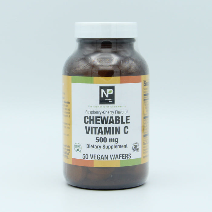 Chewable Vitamin C 500mg, Raspberry Cherry, 50 vchew