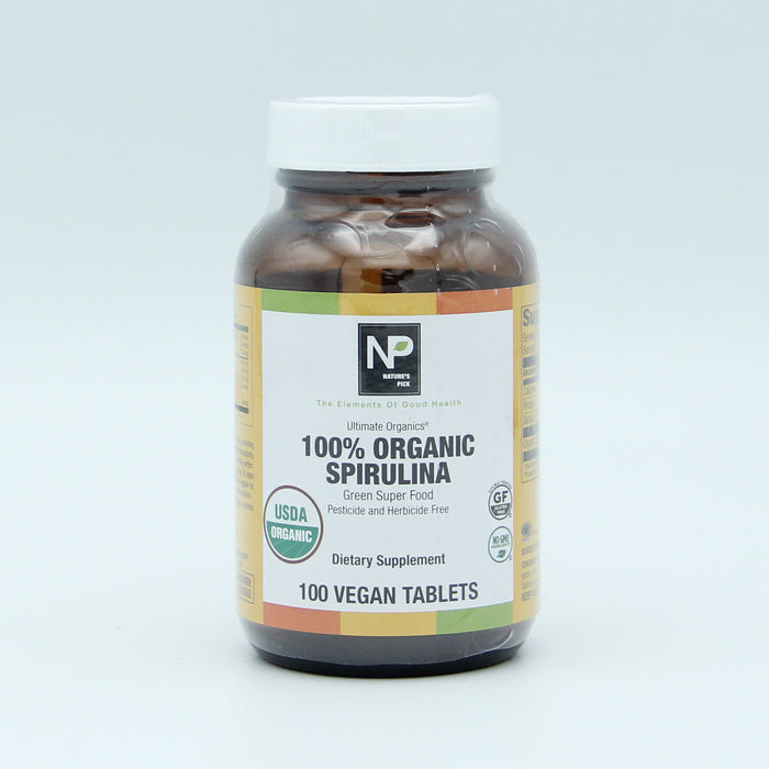 Organic Spirulina, 100 vtab