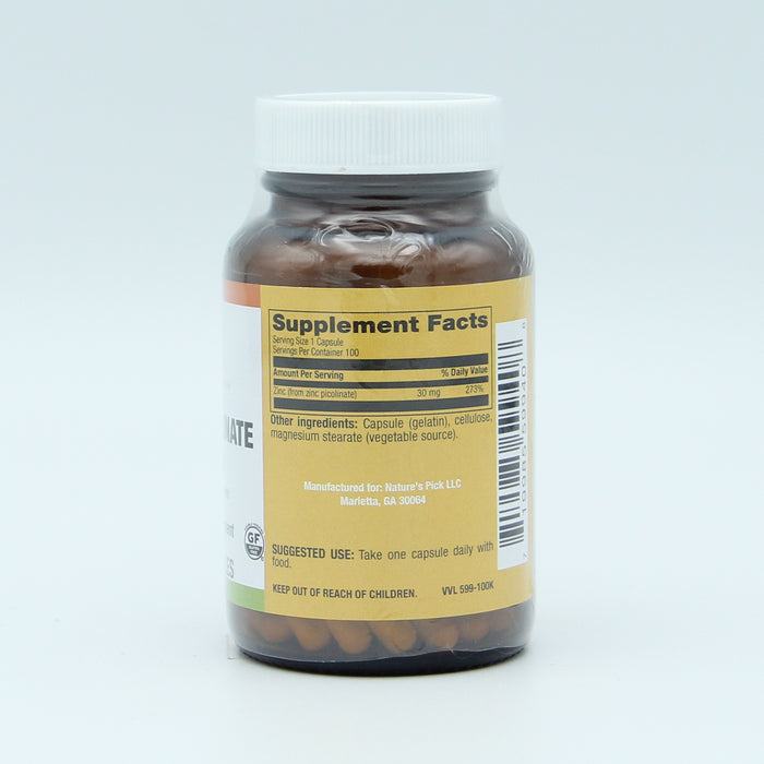 Zinc Picolinate 30 mg, 100 cap