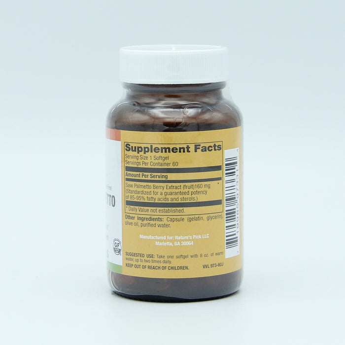 Saw Palmetto 160 mg, 60 sgel