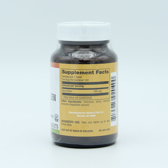 Bee Pollen 500 mg, 100 vtab