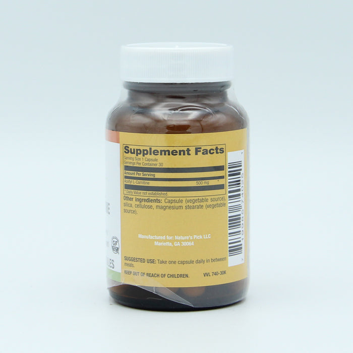 Acetyl L-Carnitine 500mg, 30 vcap