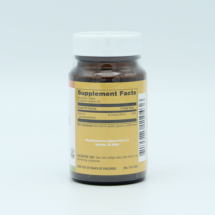 Vitamin D3 50 mcg (2,000 IU), 120 sgel