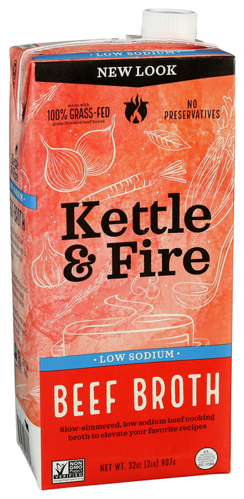 Beef Broth - Low Sodium, Grass Fed, 32 oz