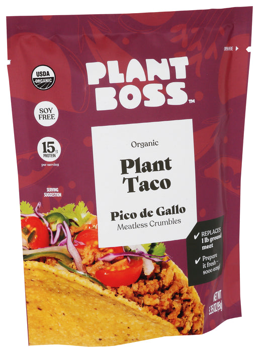 Pico de Gallo Taco Meatless Crumbles, Org, 3.35 oz