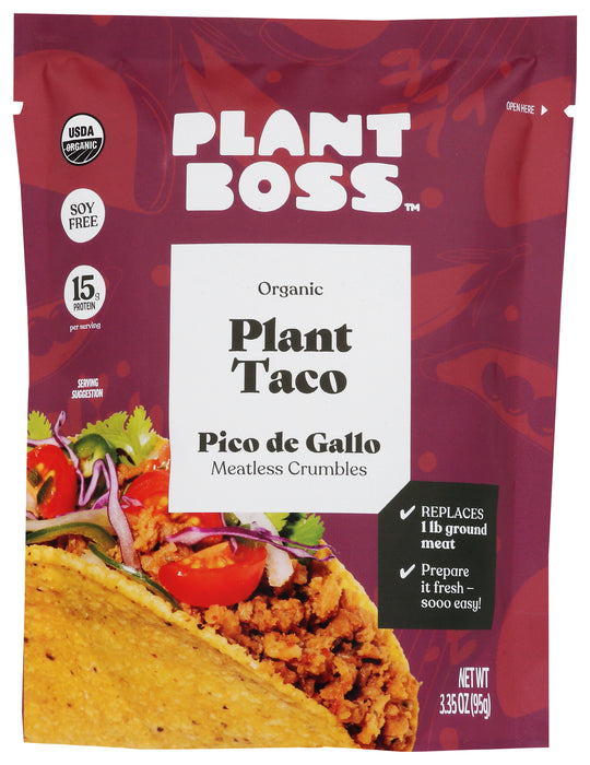 Pico de Gallo Taco Meatless Crumbles, Org, 3.35 oz