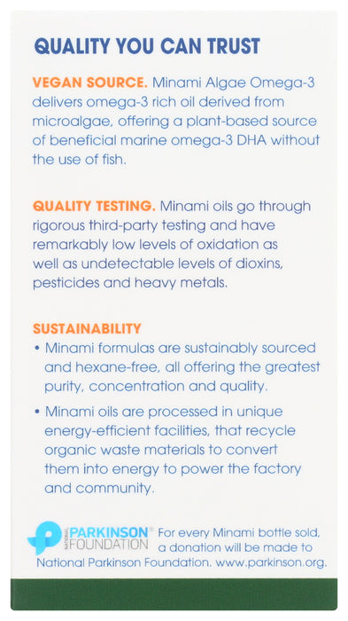 Minami Algae Omega-3, Vegan DHA, 60 cap