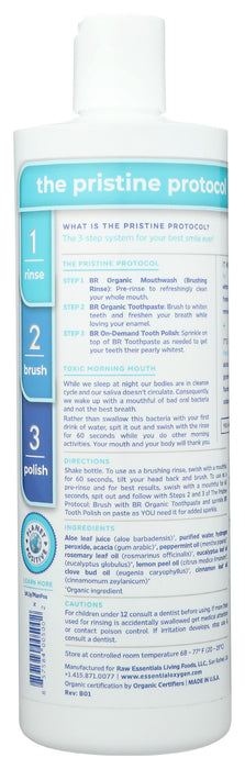 Brushing Rinse Mouthwash, Peppermint, Org, 16 floz