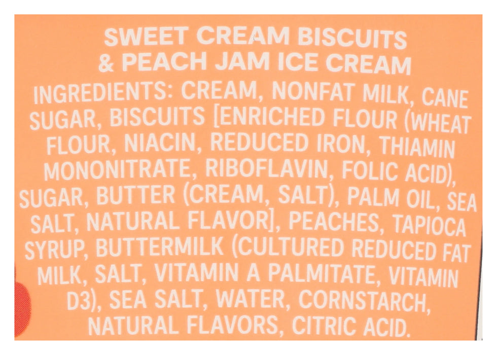 Ice Cream, Sweet Cream Biscuits & Peach Jam, 1 pint