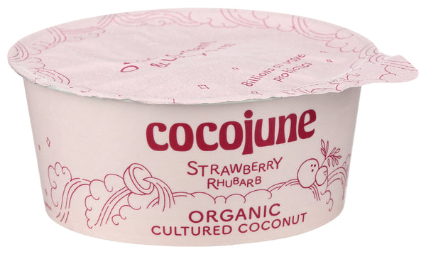 Cultured Coconut Yogurt, Strawberry Rhubarb, Org, 4 oz