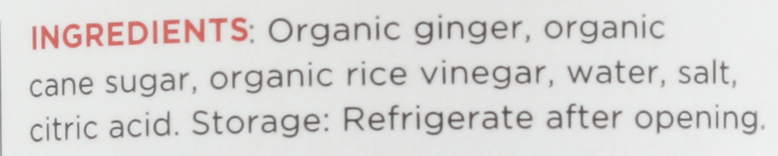 Sushi Ginger, Pickeled, Org, 6.7 oz