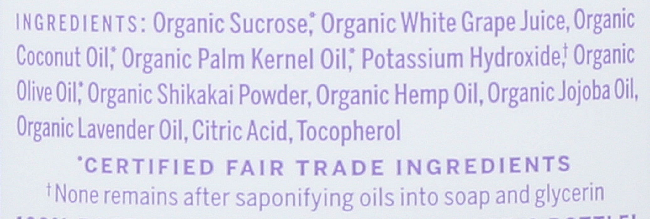 Organic Sugar Soap, Lavender, 24 oz