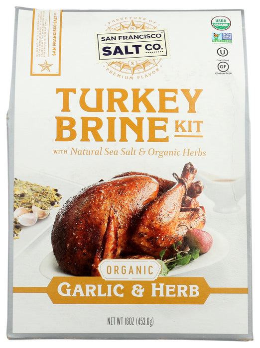 Turkey Brine Kit, Garlic & Herb, Org, 16 oz