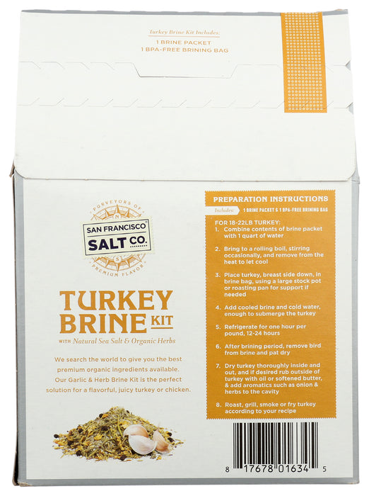 Turkey Brine Kit, Garlic & Herb, Org, 16 oz