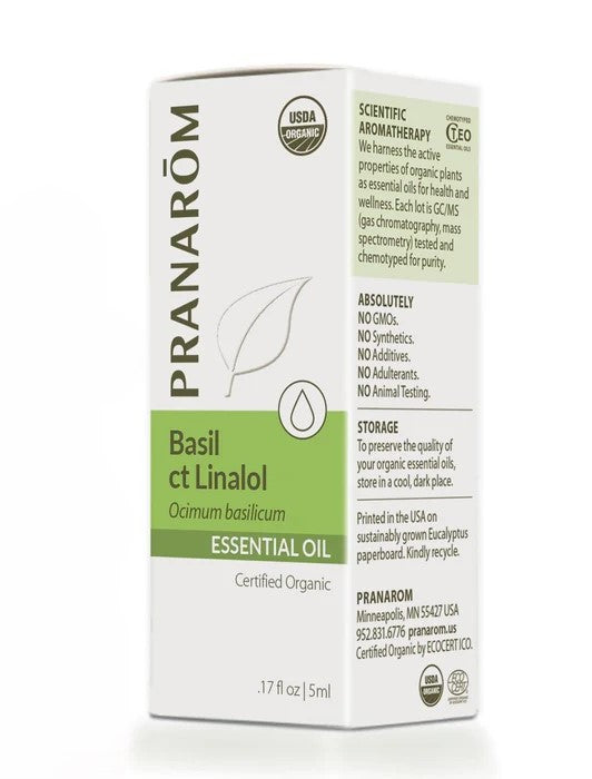 Basil ct Linalol Essential Oil, Org, 5 ml