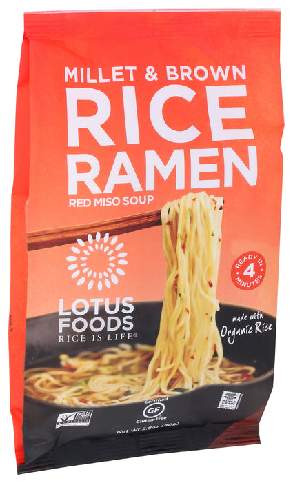 Millet & Brown Rice Ramen Red Miso Soup, GF, 2.8 oz