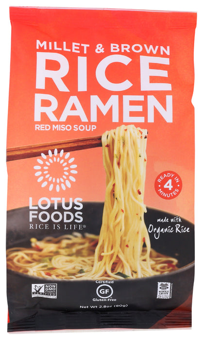 Millet & Brown Rice Ramen Red Miso Soup, GF, 2.8 oz