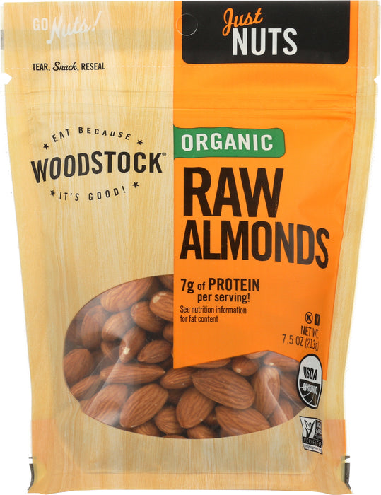 Raw Almonds, Org, 7.5 oz